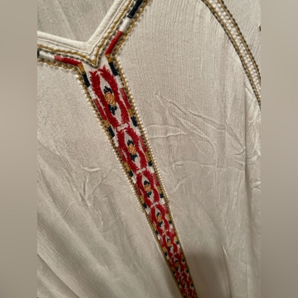 O’NEILL Women’s Long Gauzy Embroidered Maxi Dress Swim Cover Boho Festival SM - Picture 10 of 10